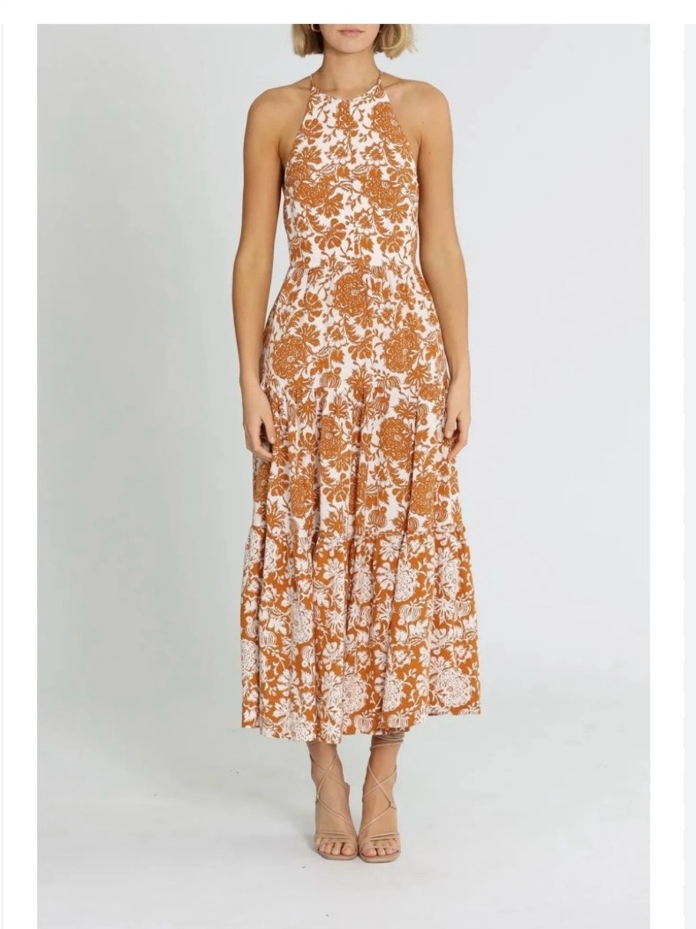 SHONA JOY Vitoria Halter Midi Dress Floral 2